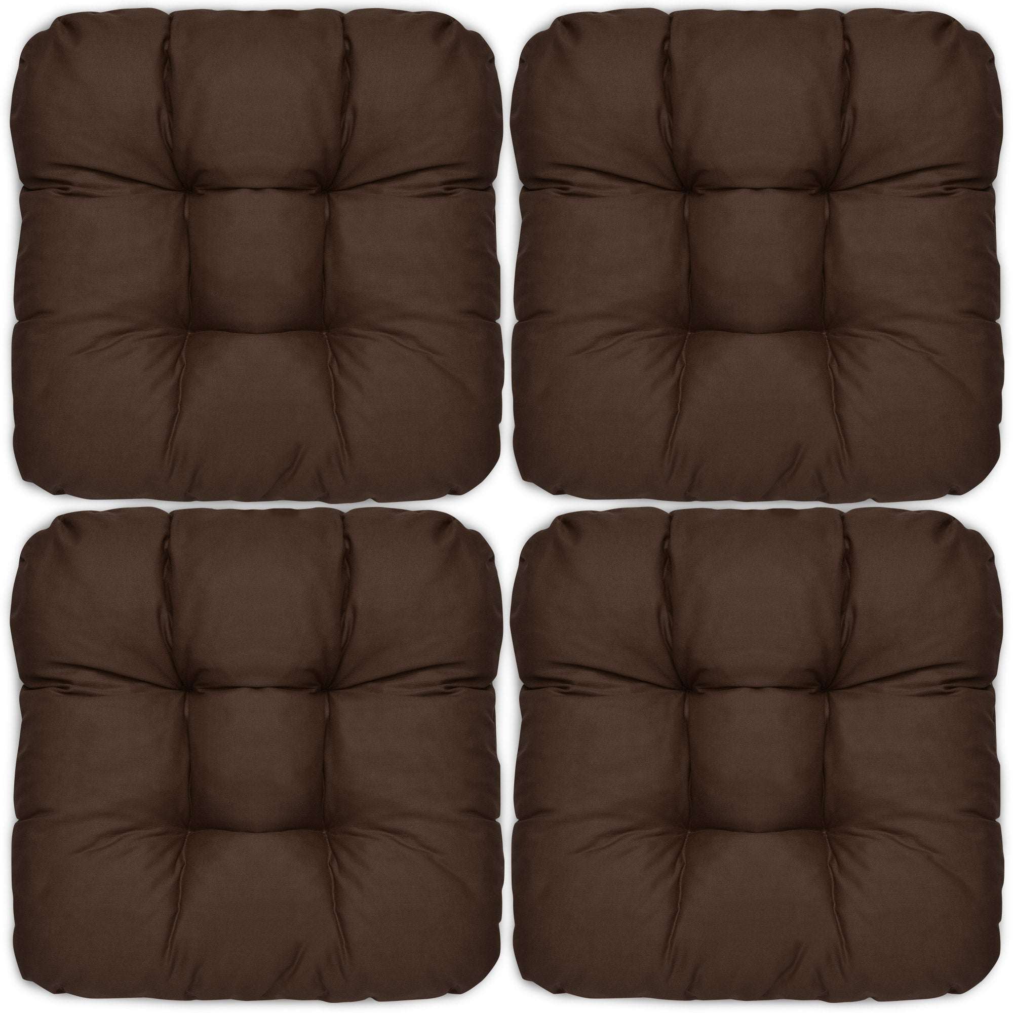 4er Set Beautissu Lisa Stuhlkissen 40x40cm in braun, vielseitig und hochwertig.
