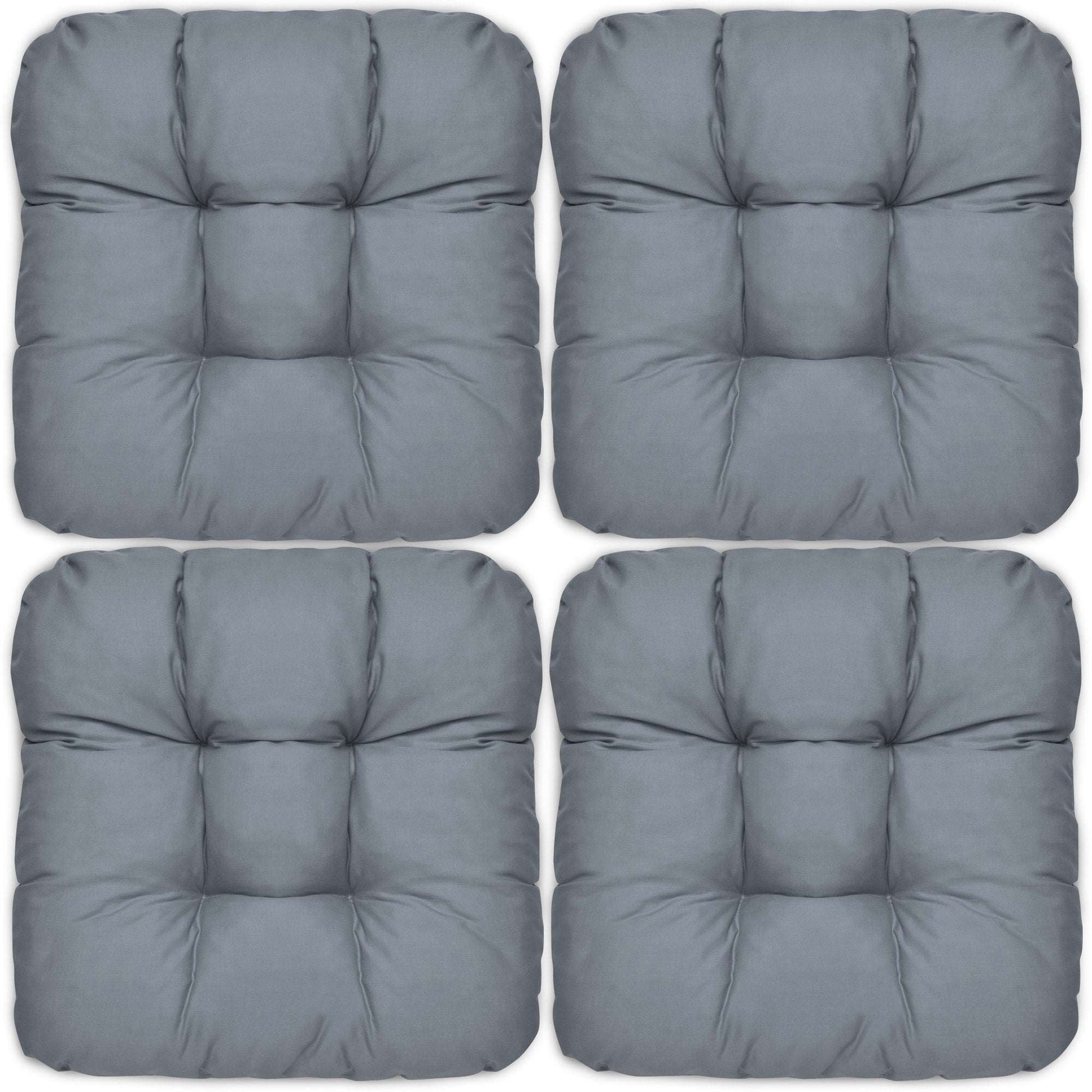 4-piece set of Beautissu Lisa chair cushions, 40x40cm, gray color.