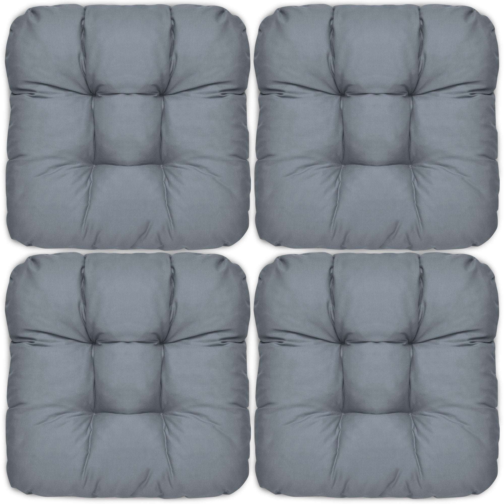 4-piece set of Beautissu Lisa chair cushions, 40x40cm, gray color.