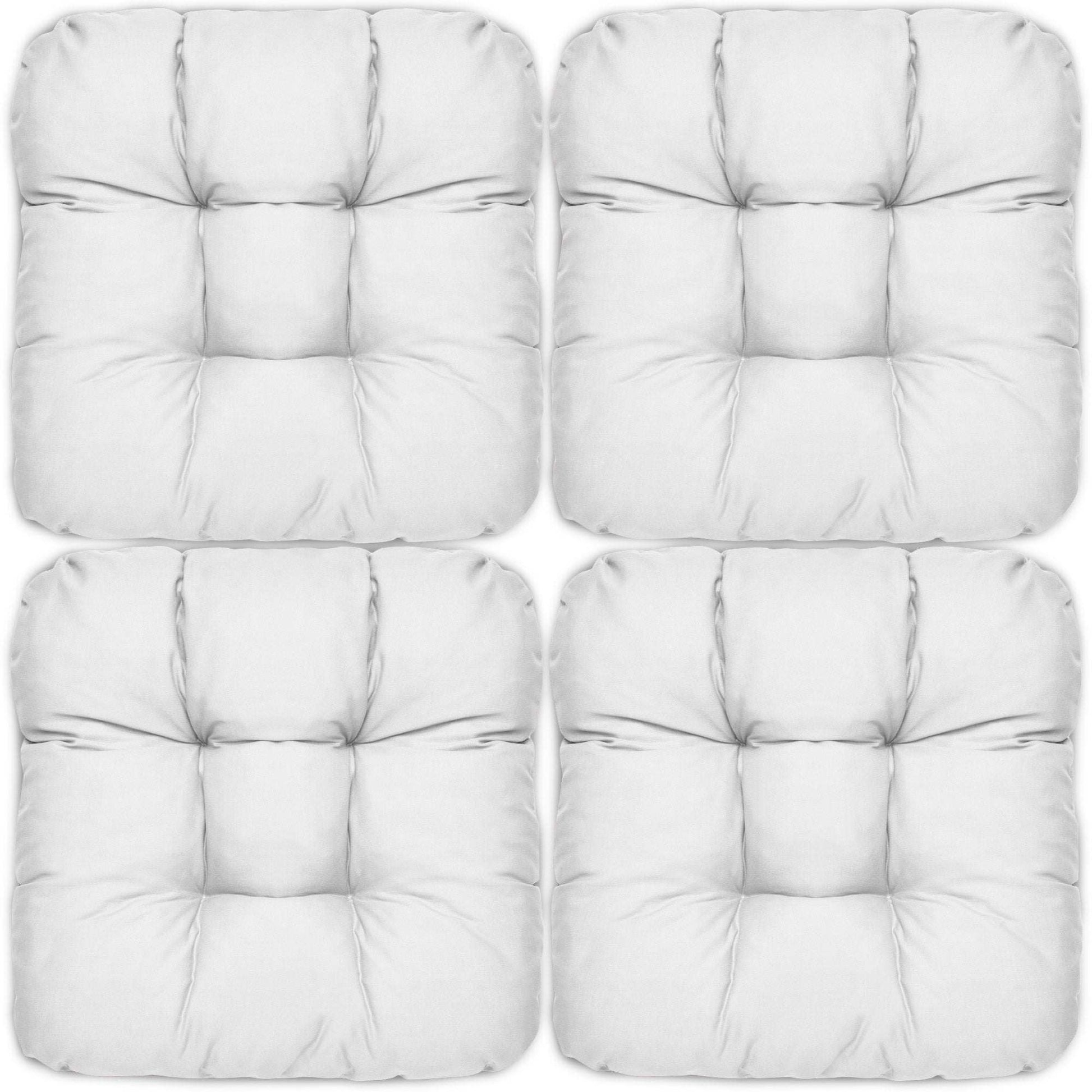 4er Set Beautissu Lisa seat cushions 40x40cm, versatile and colorful decor pillows.