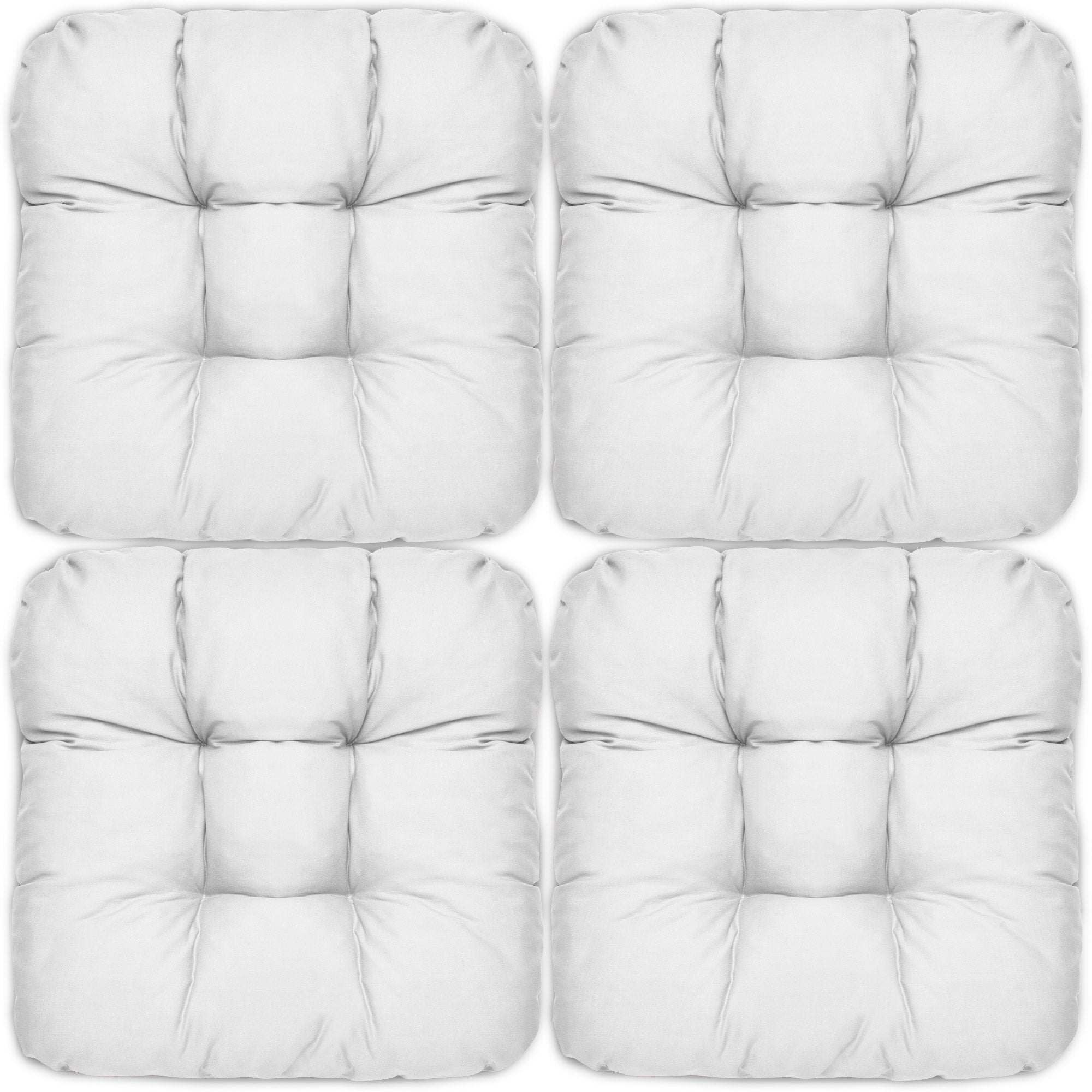 4er Set Beautissu Lisa seat cushions 40x40cm, versatile and colorful decor pillows.