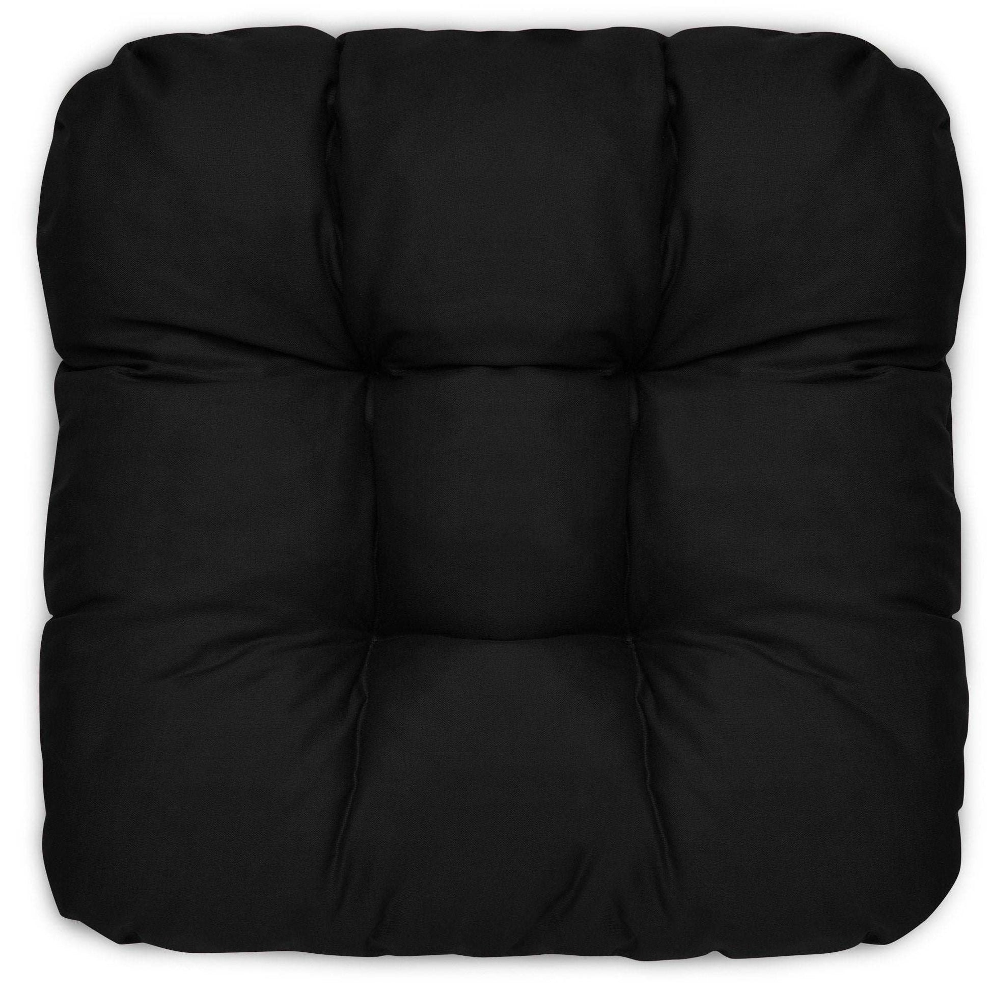 4er Set Beautissu Lisa Stuhlkissen 40x40cm in Schwarz, hochwertige Dekokissen aus Polyester und Baumwolle.