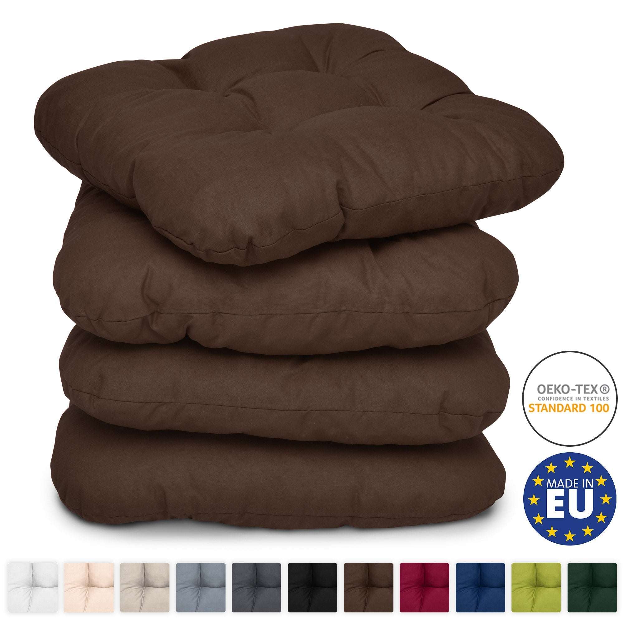 4-piece set of Beautissu Lisa chair cushions in various colors, 40x40cm, stylish and high-quality.