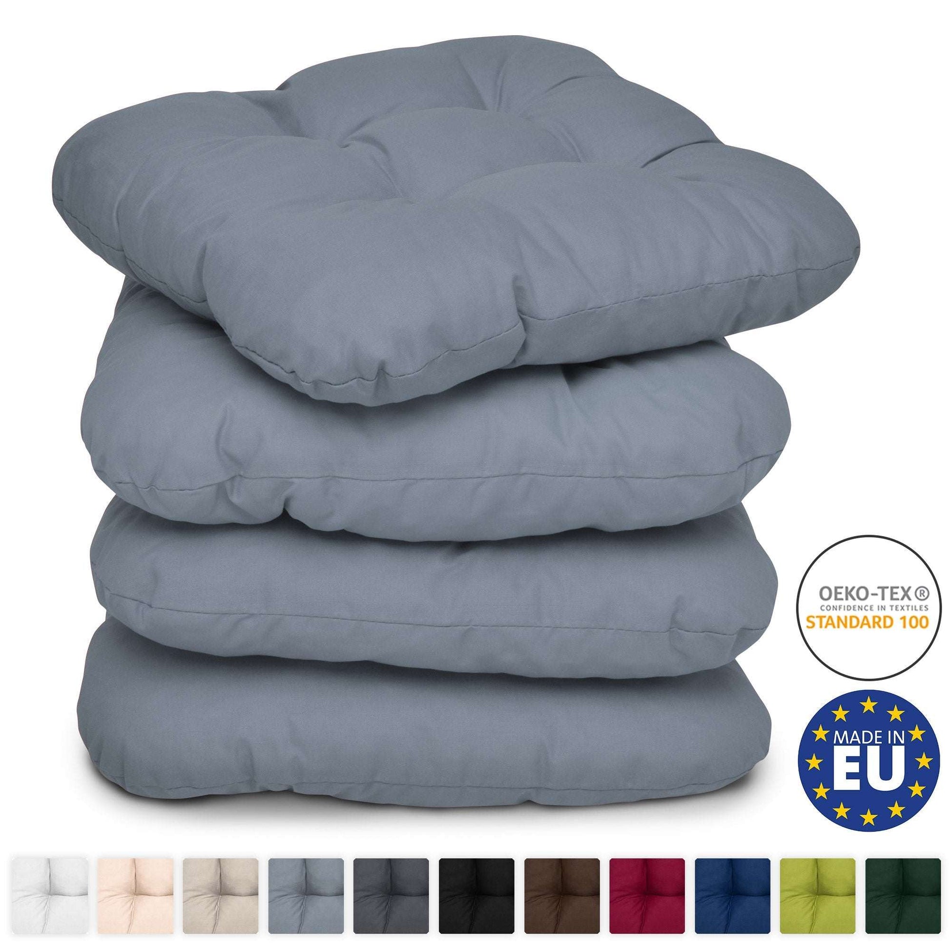 4er Set Beautissu Lisa chair cushions in various colors, 40x40cm, high-quality, Oeko-Tex certified, made in EU.