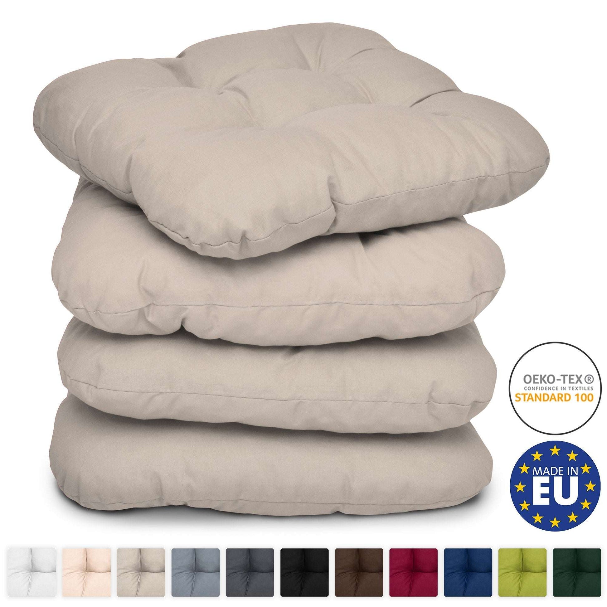 4-piece Beautissu Lisa cushion set 40x40cm, versatile colors, Oeko-Tex certified, made in EU.