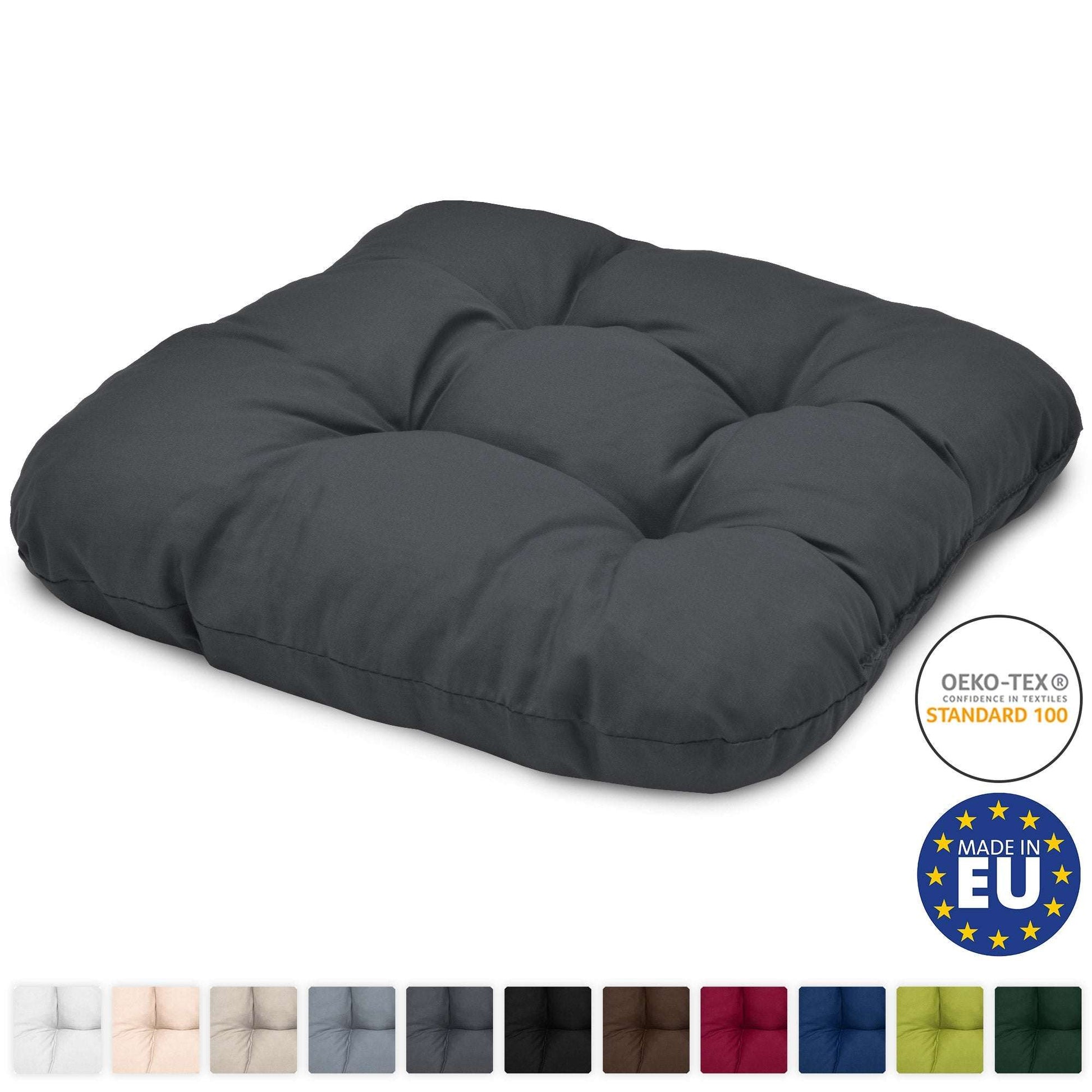 Set of 4 Beautissu Lisa chair cushions, 40x40cm, colorful, versatile, high-quality, made in EU.
