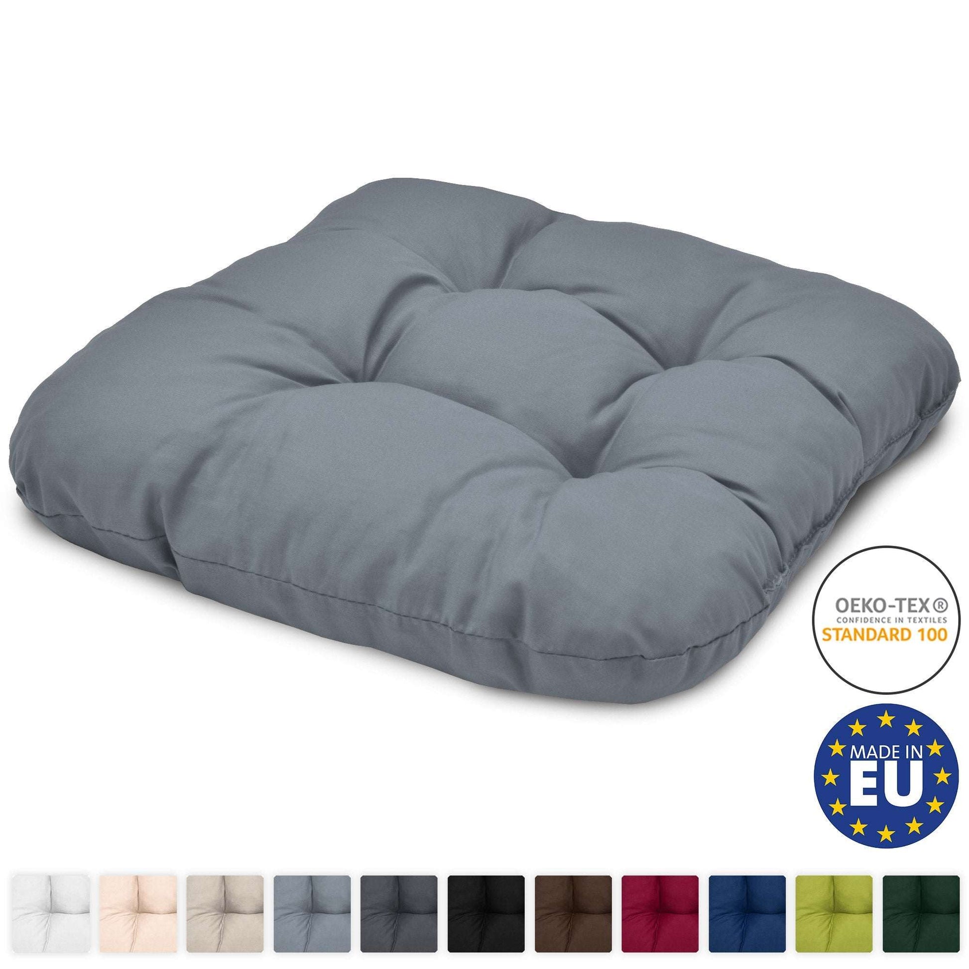 4er Set Beautissu Lisa seat cushions, 40x40cm, various colors, Oeko-Tex certified, Made in EU.