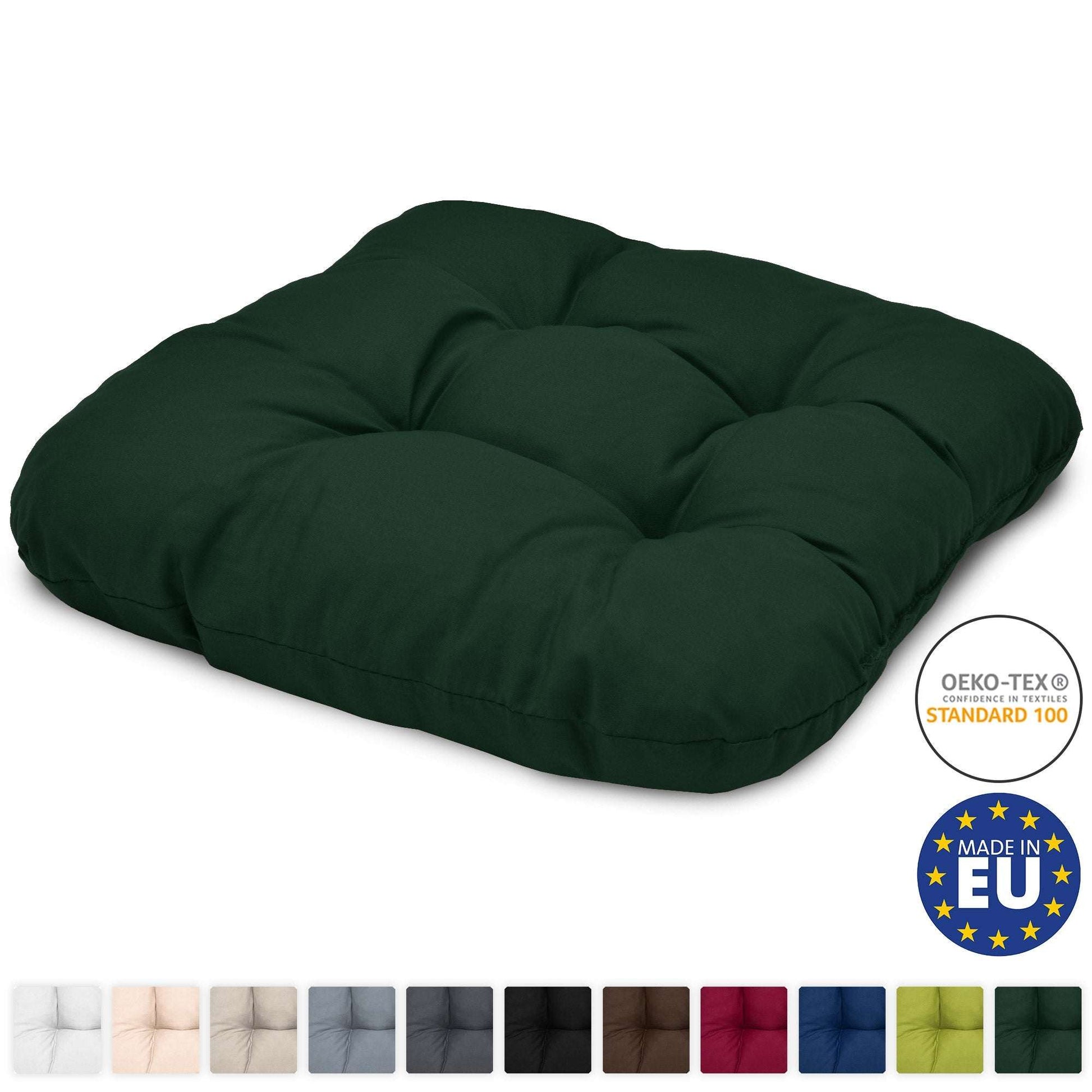4er Set Beautissu Lisa seat cushions, 40x40cm, various colors, Oeko-Tex certified, made in EU.
