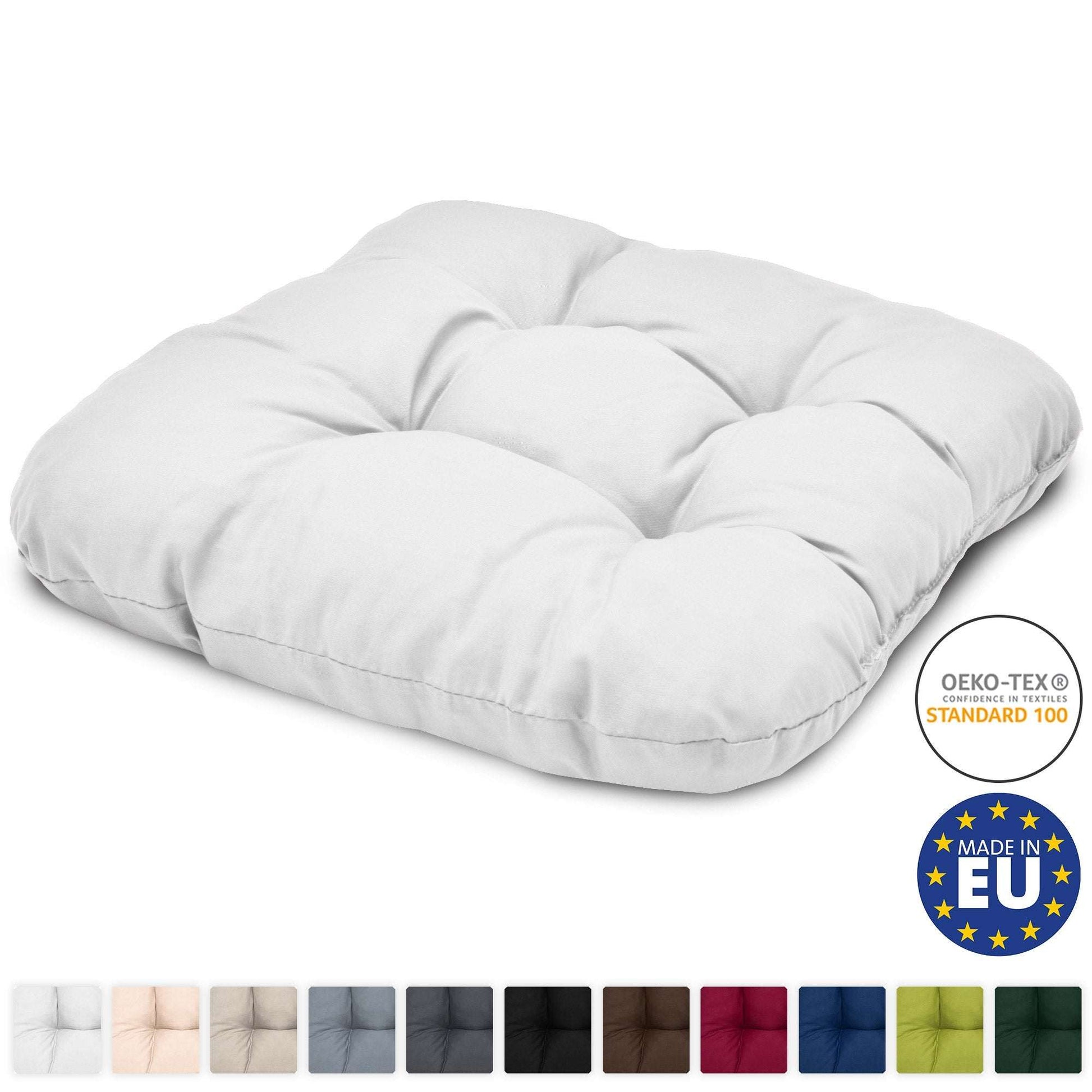 4er Set Beautissu Lisa 40x40cm seat cushions, diverse colors, high-quality, Oeko-Tex certified, made in EU.
