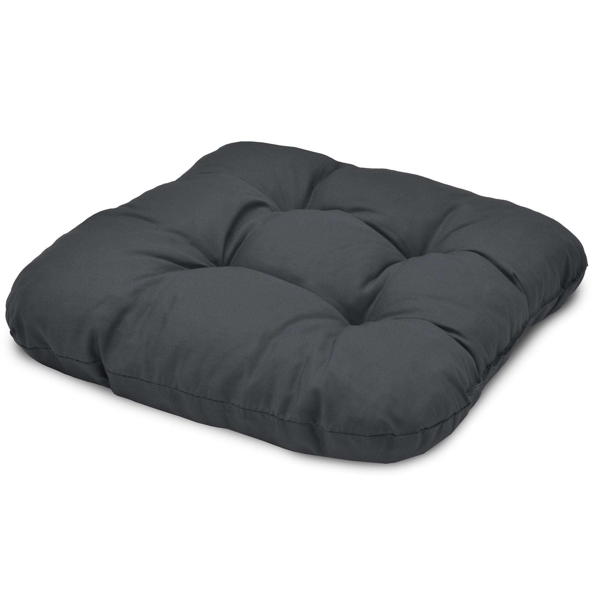 4er Set Beautissu Lisa chair cushions, 40x40cm, dark grey, versatile decor.