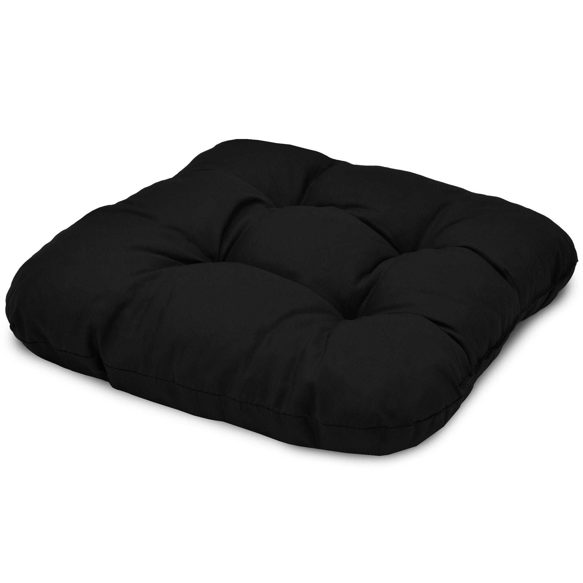 4er Set Beautissu Lisa seat cushion 40x40cm, black, high quality and versatile.