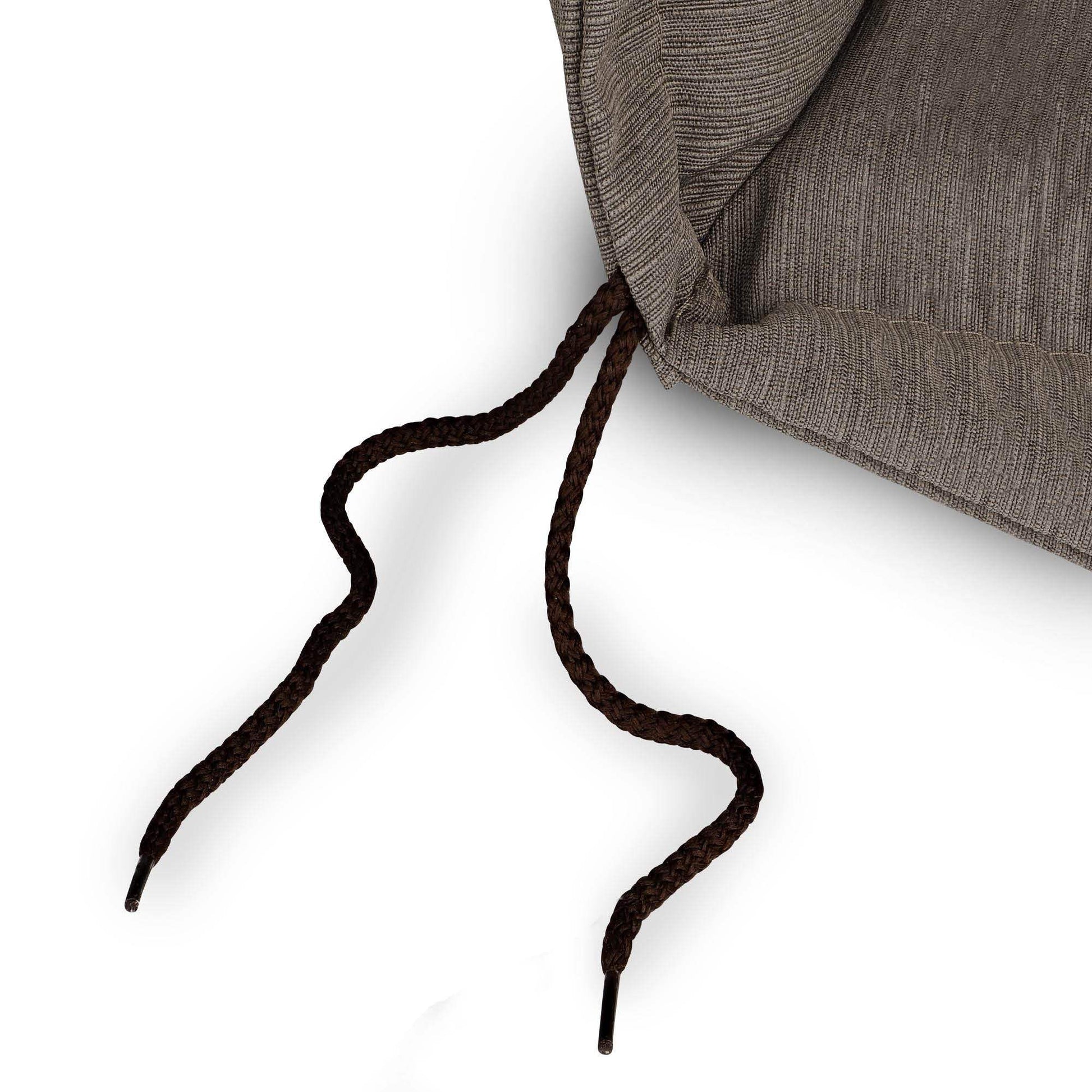 Beautissu HighLux HL garden chair cushion with ties, 120x50x7cm, shown in textured fabric.