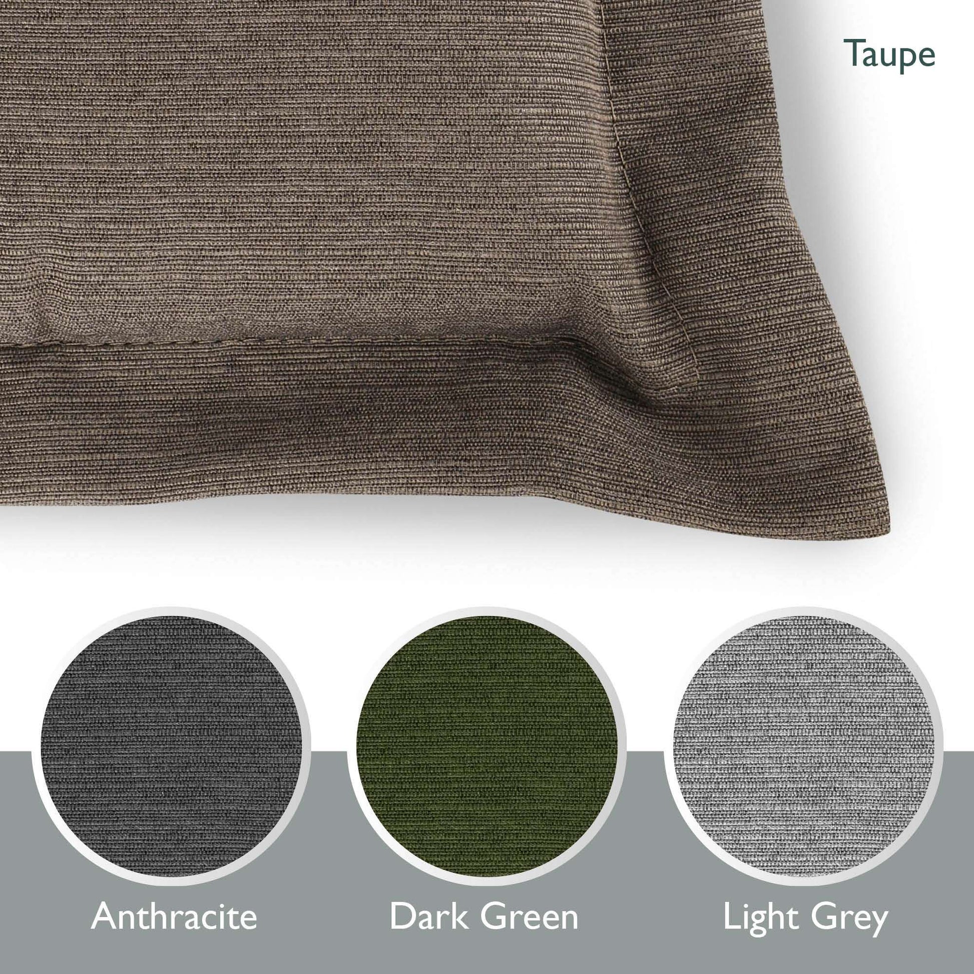 Beautissu HighLux HL garden chair cushion with headrest in taupe, anthracite, dark green, light grey; 120x50x7cm.