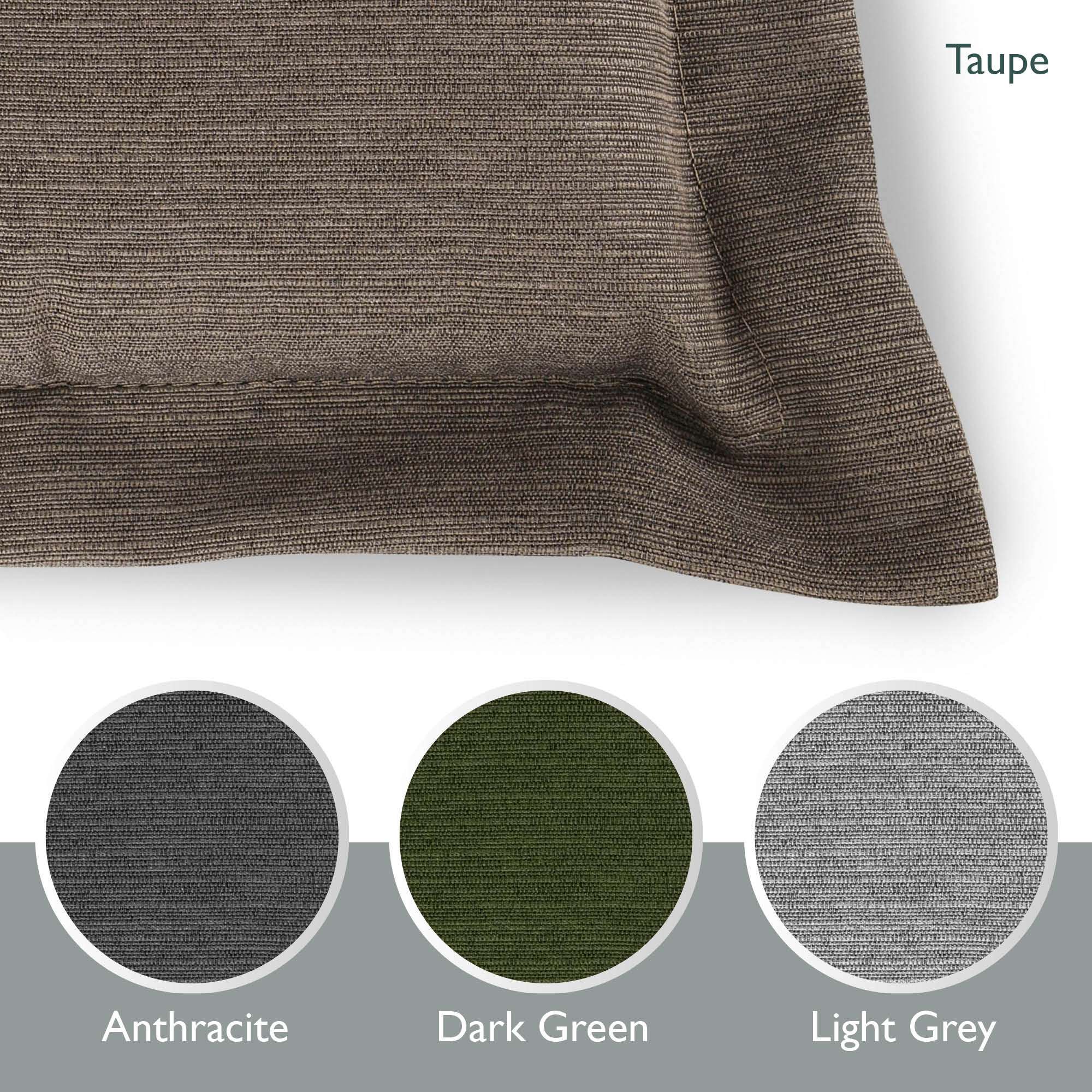 Beautissu HighLux HL garden chair cushion with headrest in taupe, anthracite, dark green, light grey; 120x50x7cm.