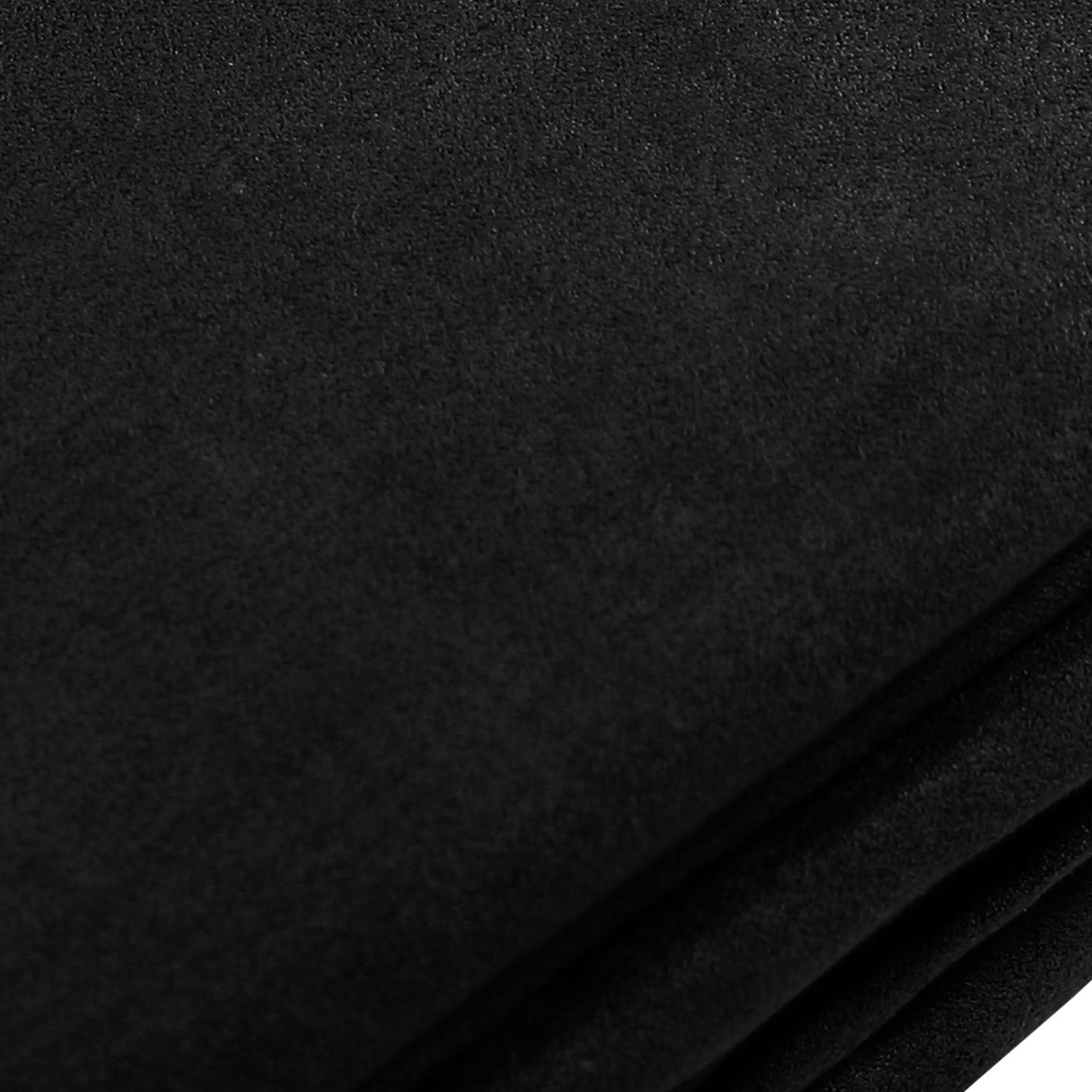 Beautissu Tagesdecke Sofaüberwurf Romantica in Wildlederoptik, 210x280cm, detail of fabric texture in black.