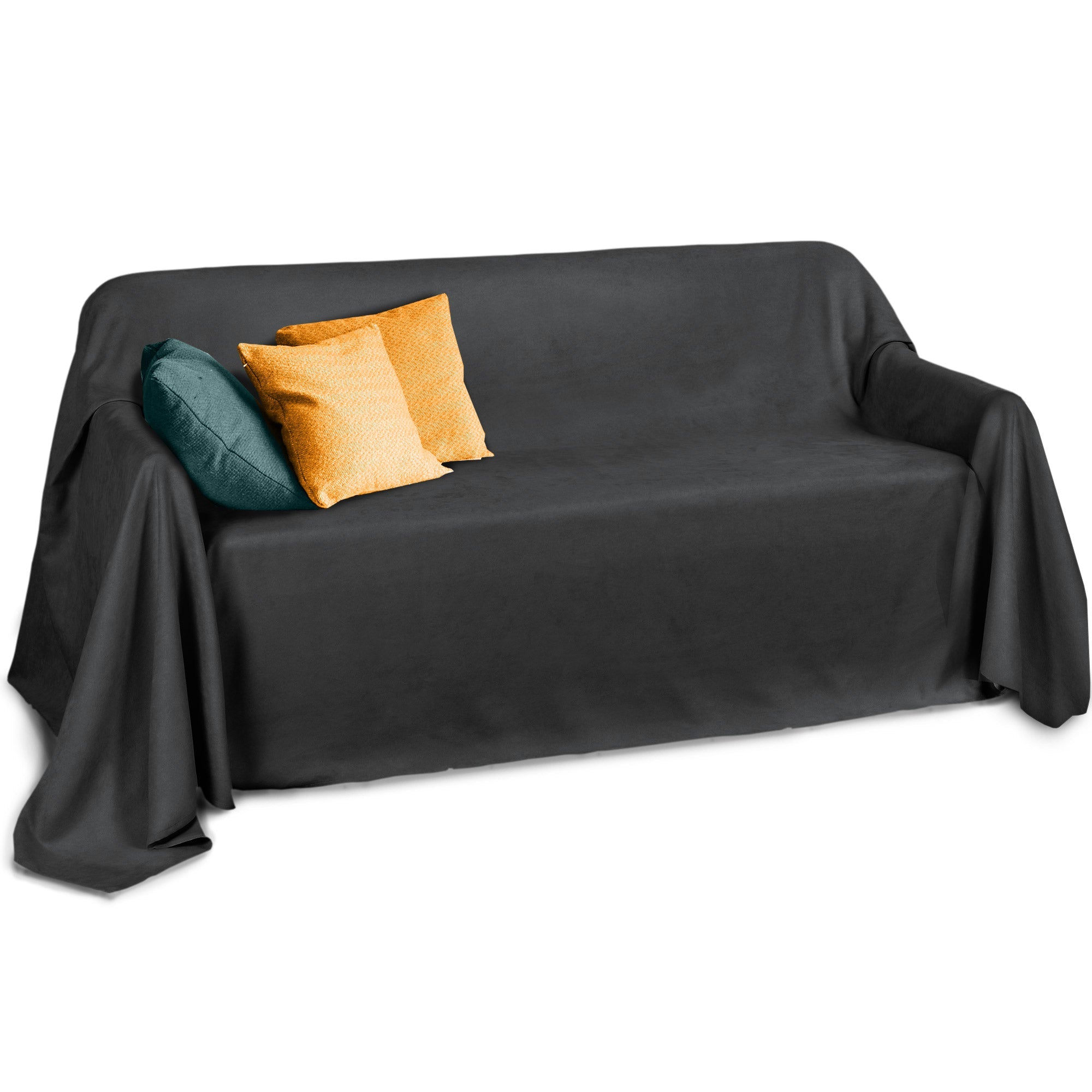 Beautissu Tagesdecke Sofaüberwurf Romantica in Wildlederoptik, 210x280cm, elegant and versatile sofa cover with Öko-Tex certification.