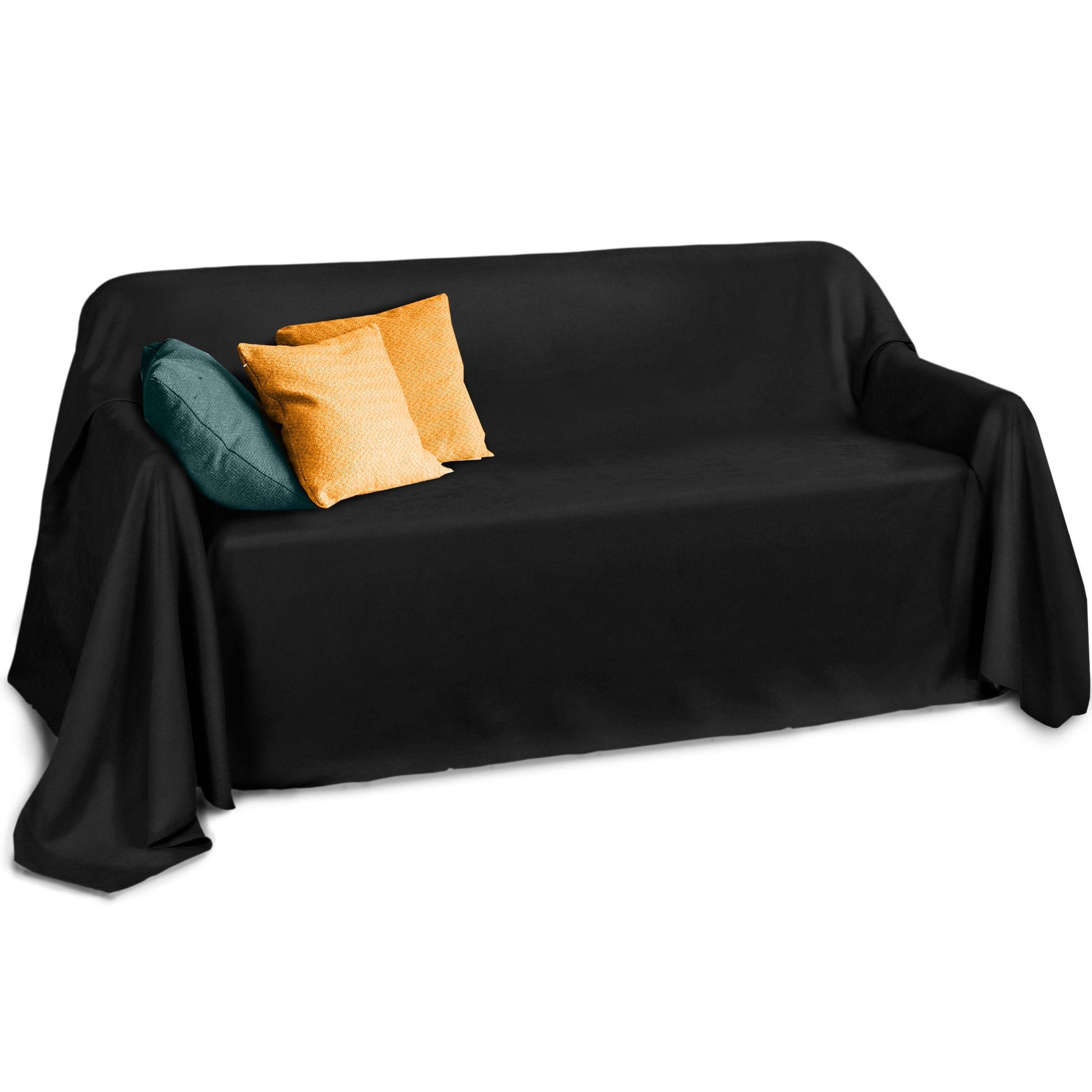 Beautissu Tagesdecke Sofaüberwurf in Wildlederoptik 210x280cm, schützt Möbel, modern, vielseitig.