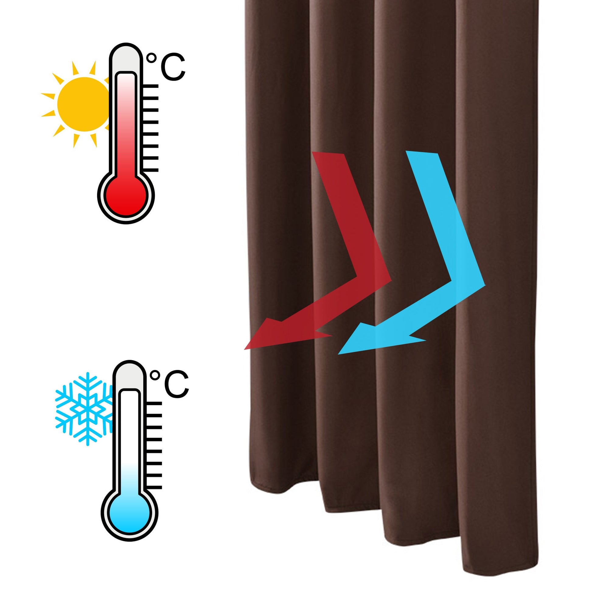 Thermo-Vorhänge von Beautissu Amelie mit Kräuselband, isolierend und lichtundurchlässig, stabil und dekorativ.