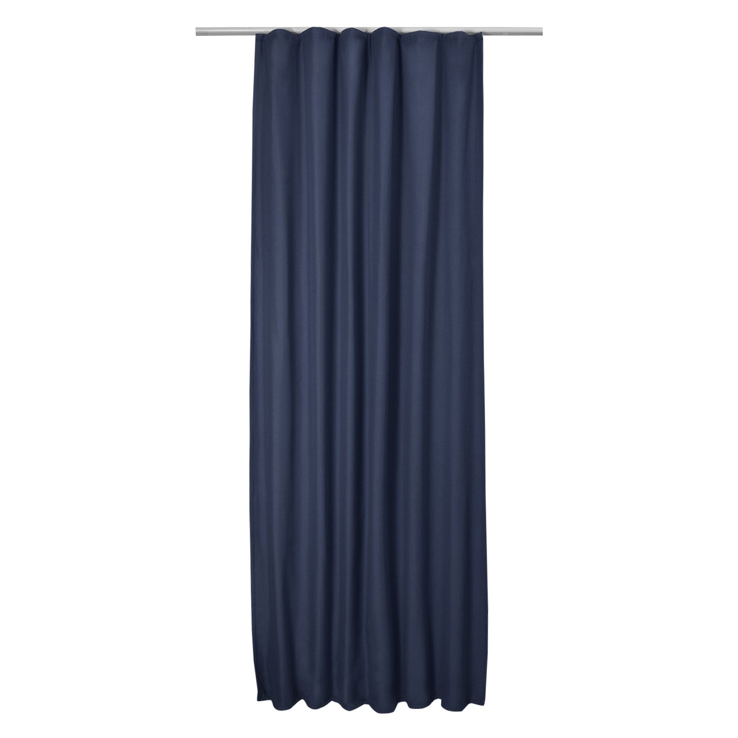 Thermo curtain with universal band, navy color, Beautissu Amelie set, 100% polyester, UV-resistant.