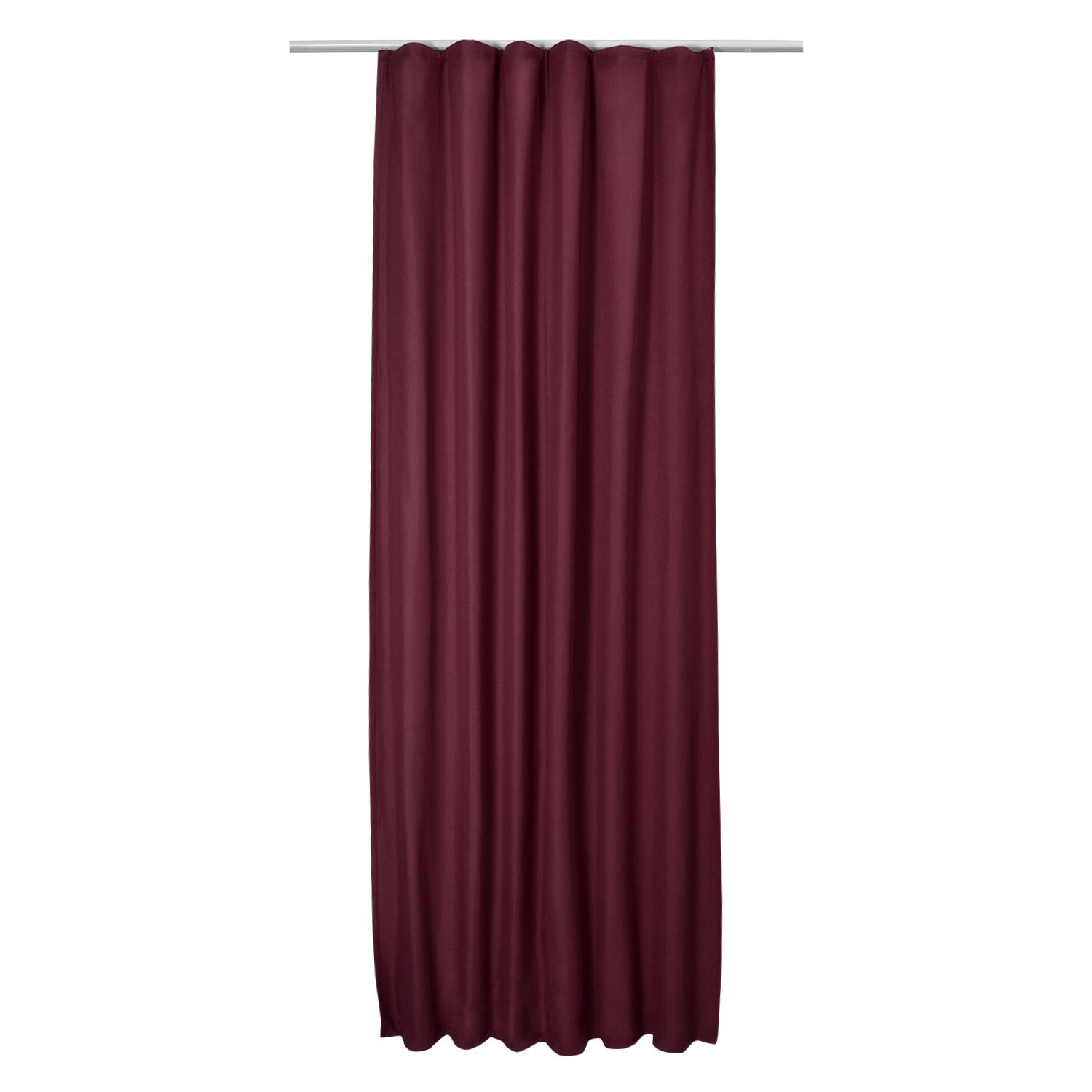 Beautissu Amelie Thermo Vorhang mit Kräuselband in burgundy, lichtbeständig und isolierend.