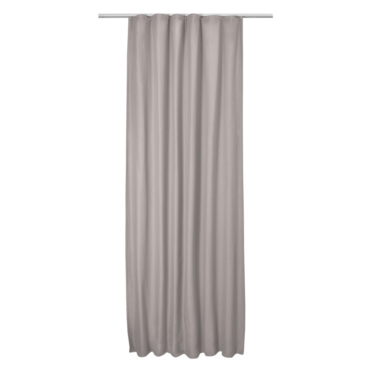 Beautissu Amelie Thermo Vorhänge in Grau, 2er Set, mit Kräuselband, lichtbeständig, 100% Polyester.
