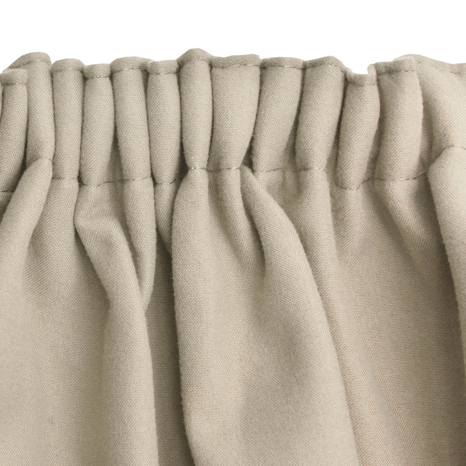 Beautissu Amelie Thermo Curtain with Ruffle Tape, UV-resistant polyester.