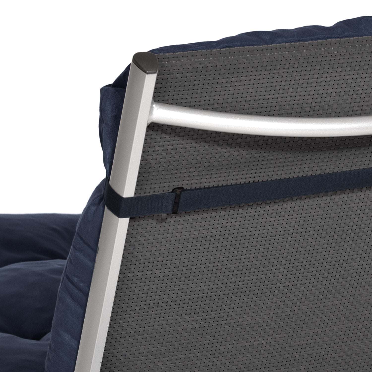 Beautissu Flair NL garden chair cushion with attachment straps, 100x50x8 cm, stylish and comfortable.
