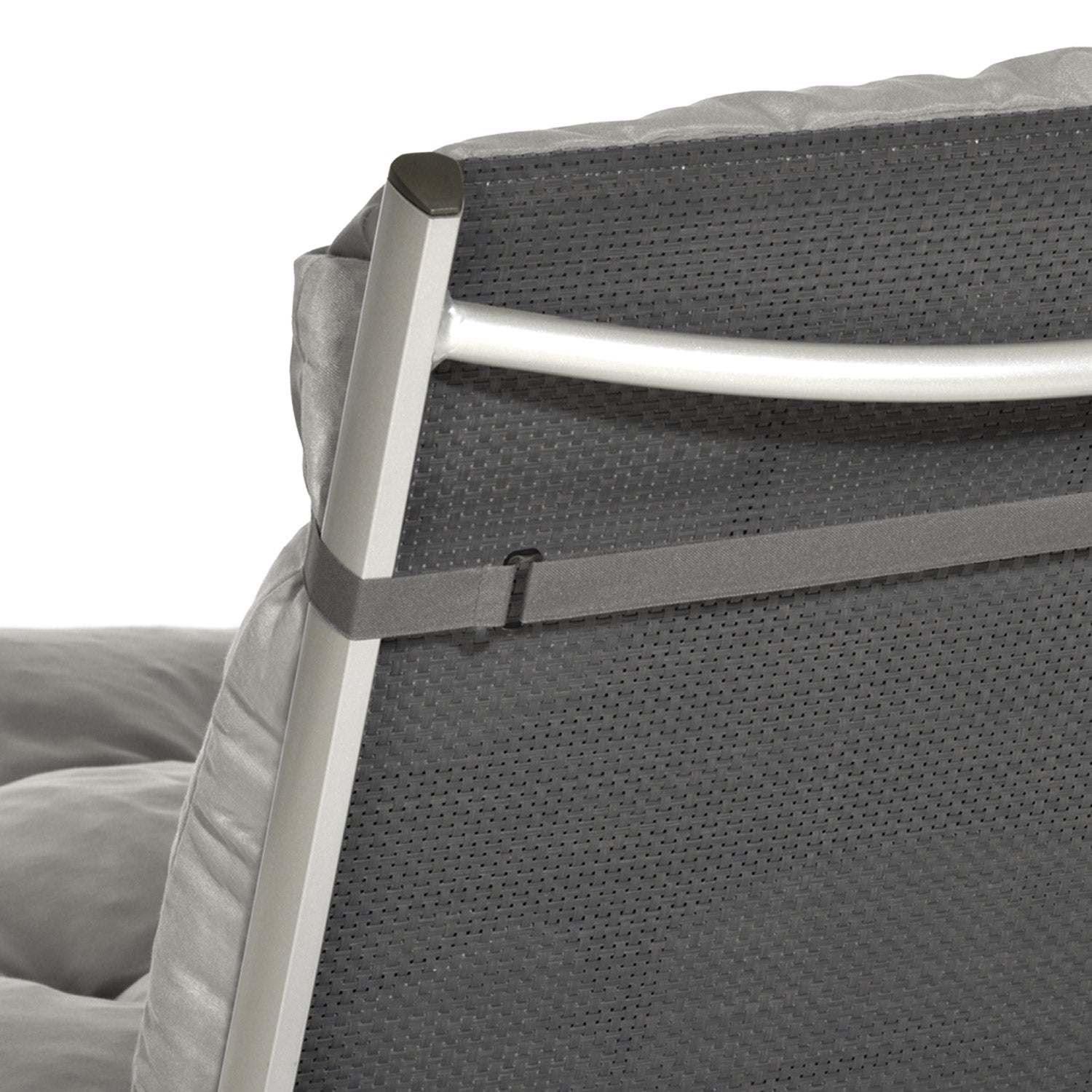 Beautissu Flair NL garden chair cushion with securing straps and premium padding.