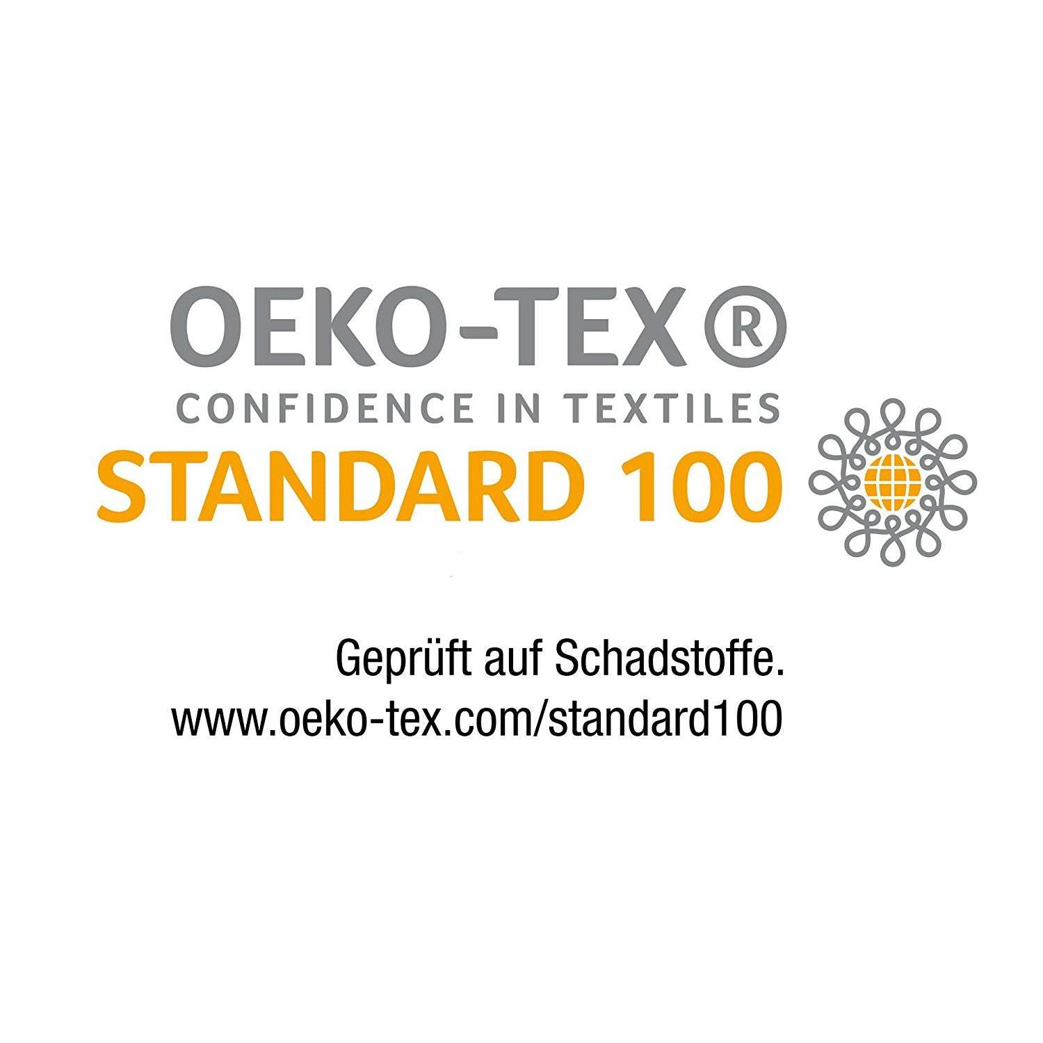 Oeko-Tex Standard 100 certification logo for Beautissu Bankauflagen Flair BK cushions.