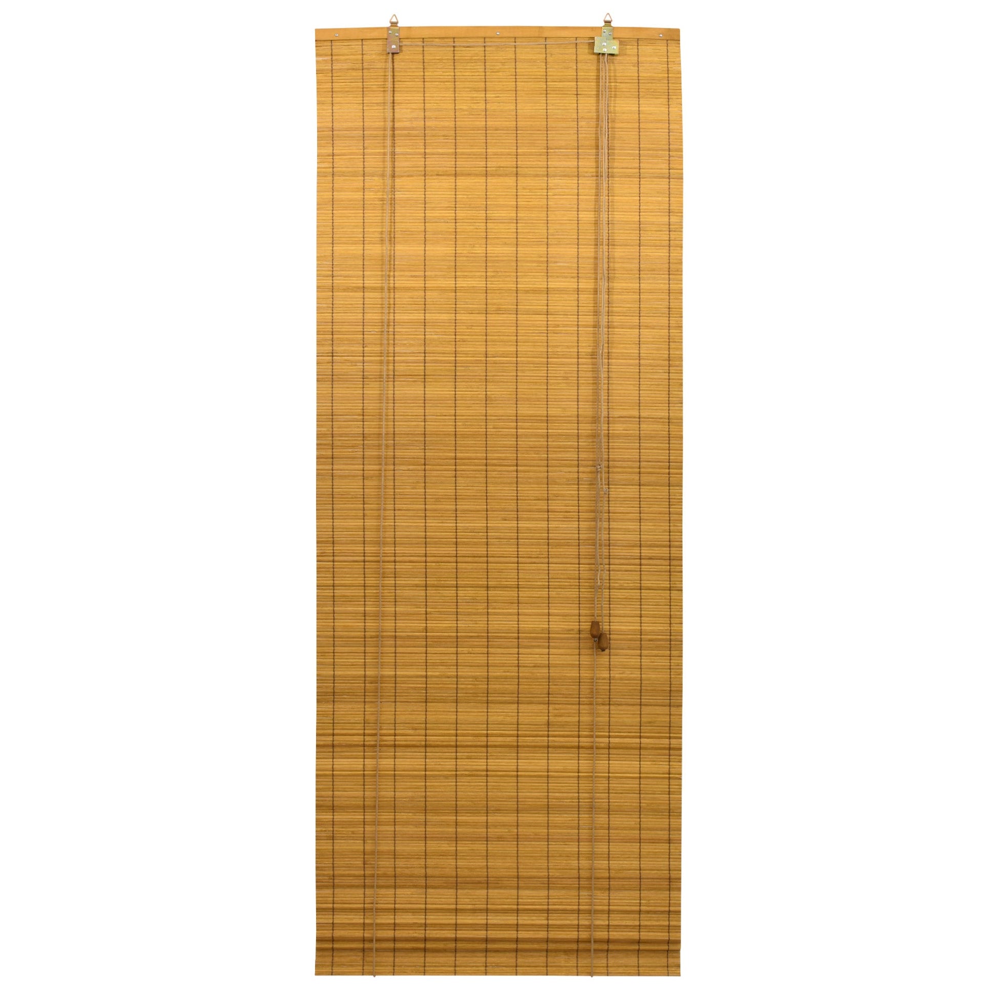 Bamboo roll-up blind Sol Royal SolDecor B86 in natural wood, adjustable, with mounting material and safety clips.