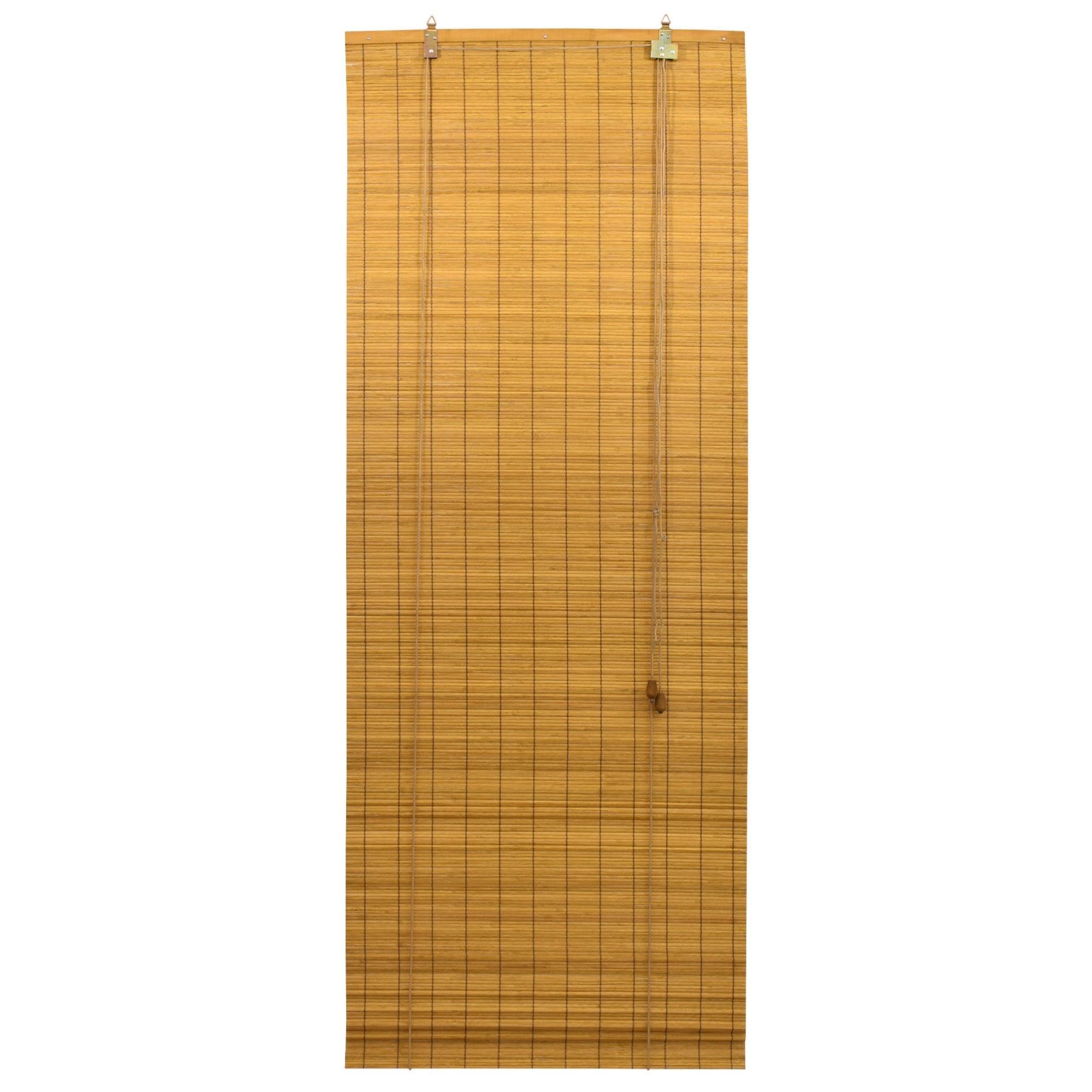 Bamboo roll-up blind Sol Royal SolDecor B86 in natural wood, adjustable, with mounting material and safety clips.
