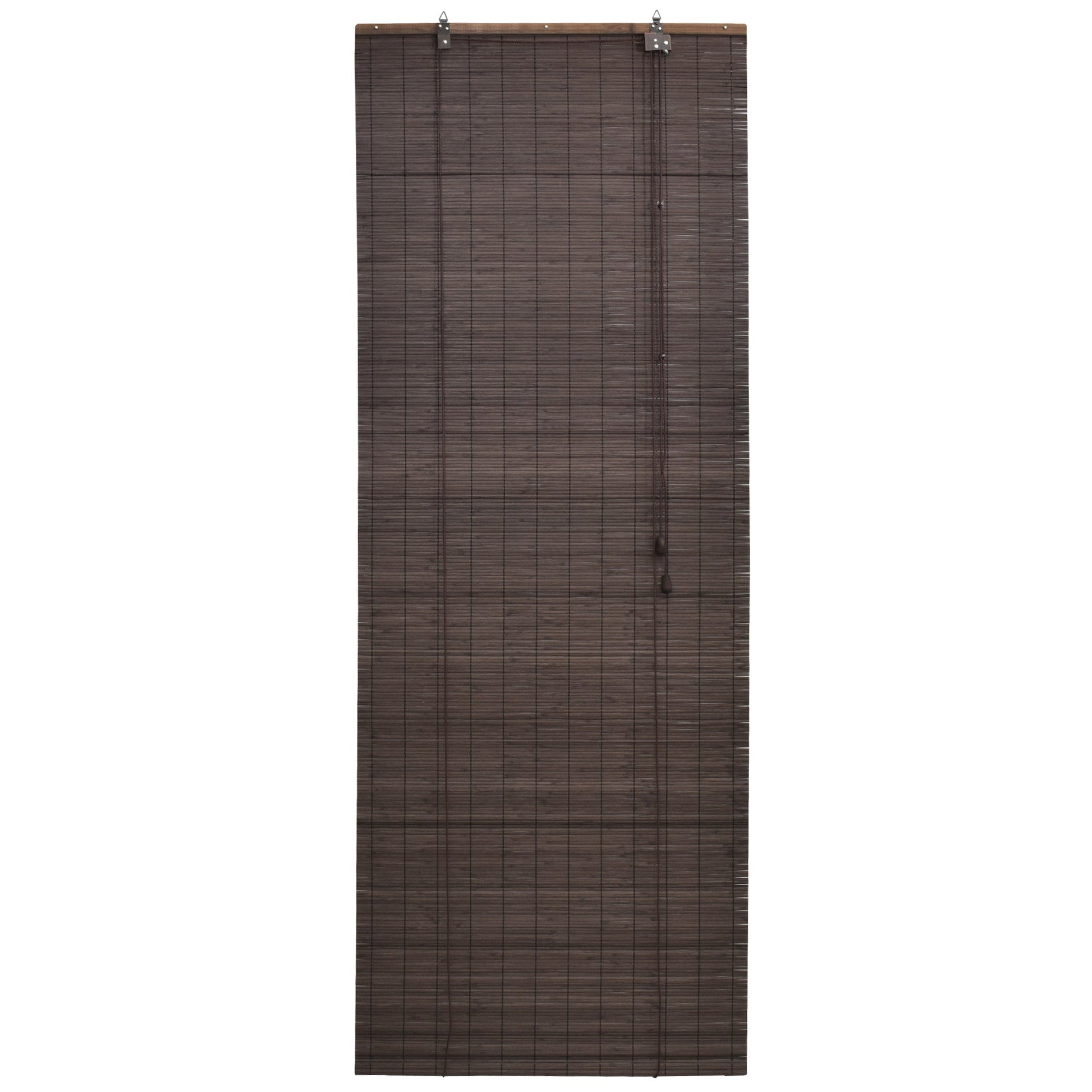 Bamboo roller blind in dark color, Sol Royal SolDecor B86, various sizes and colors available.