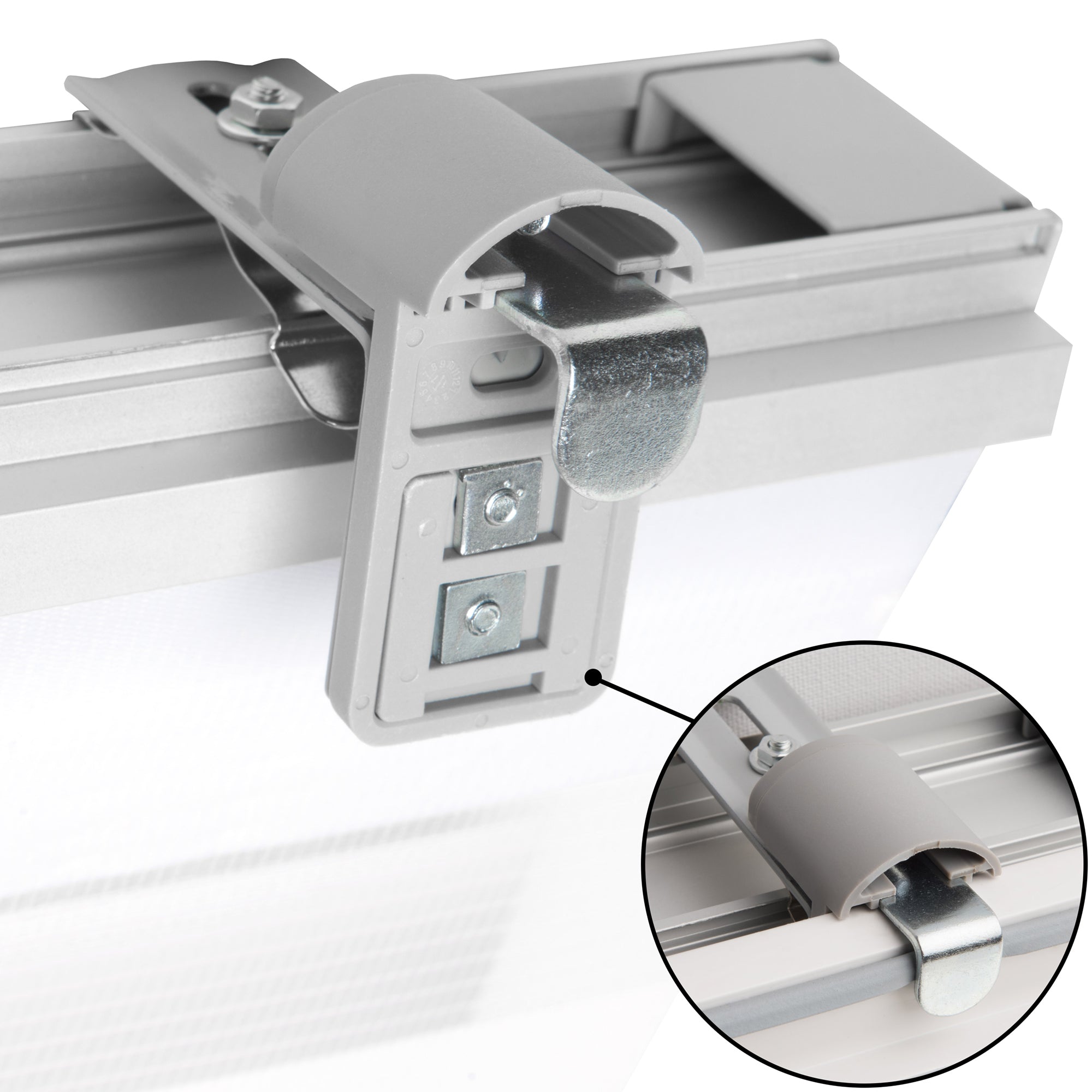 SolDecor DK9 Kassetten-Doppelrollo Klemmfix, easy installation without drilling, white.