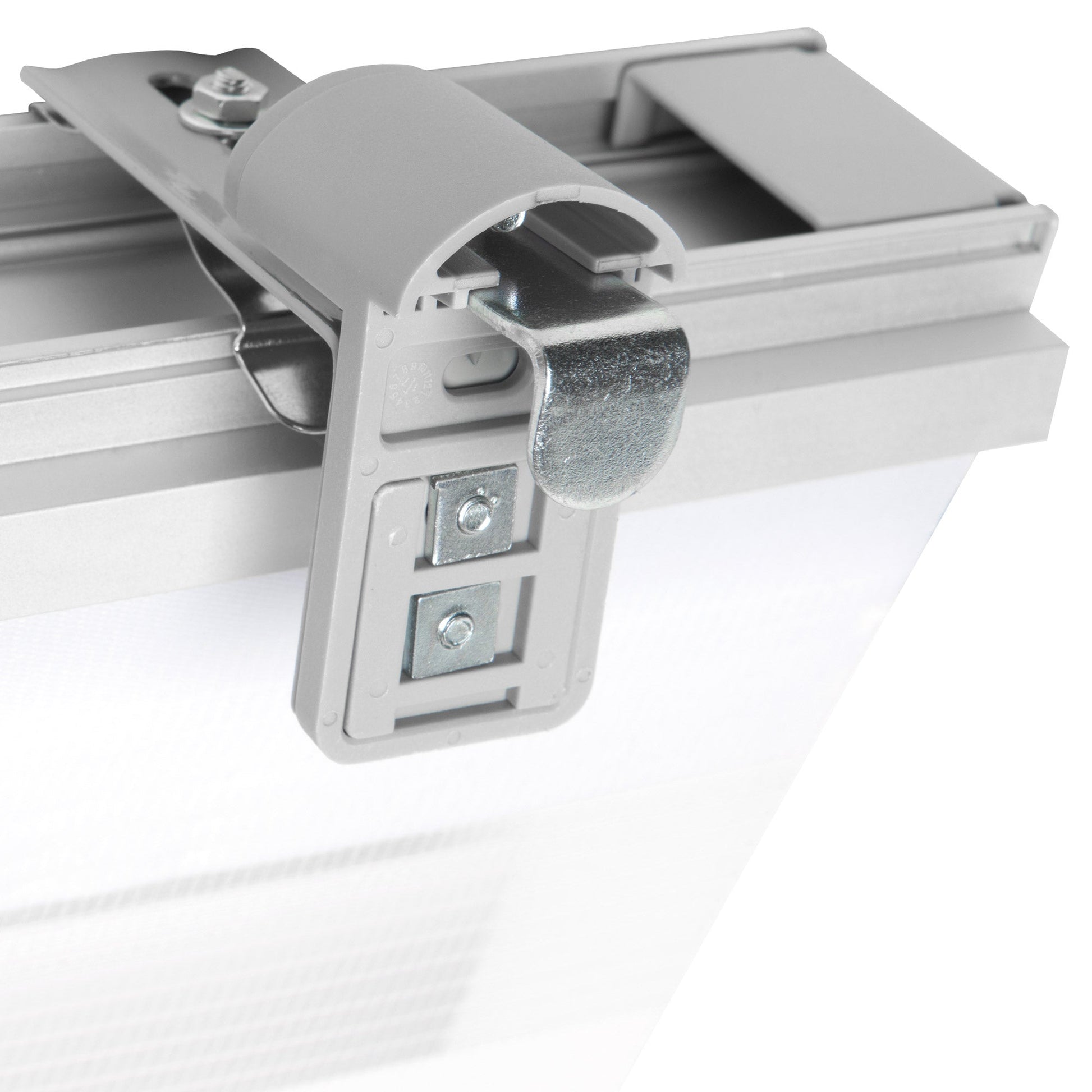 SolDecor DK9 white cassette double blind with clamp fix, easy installation, no drilling required.