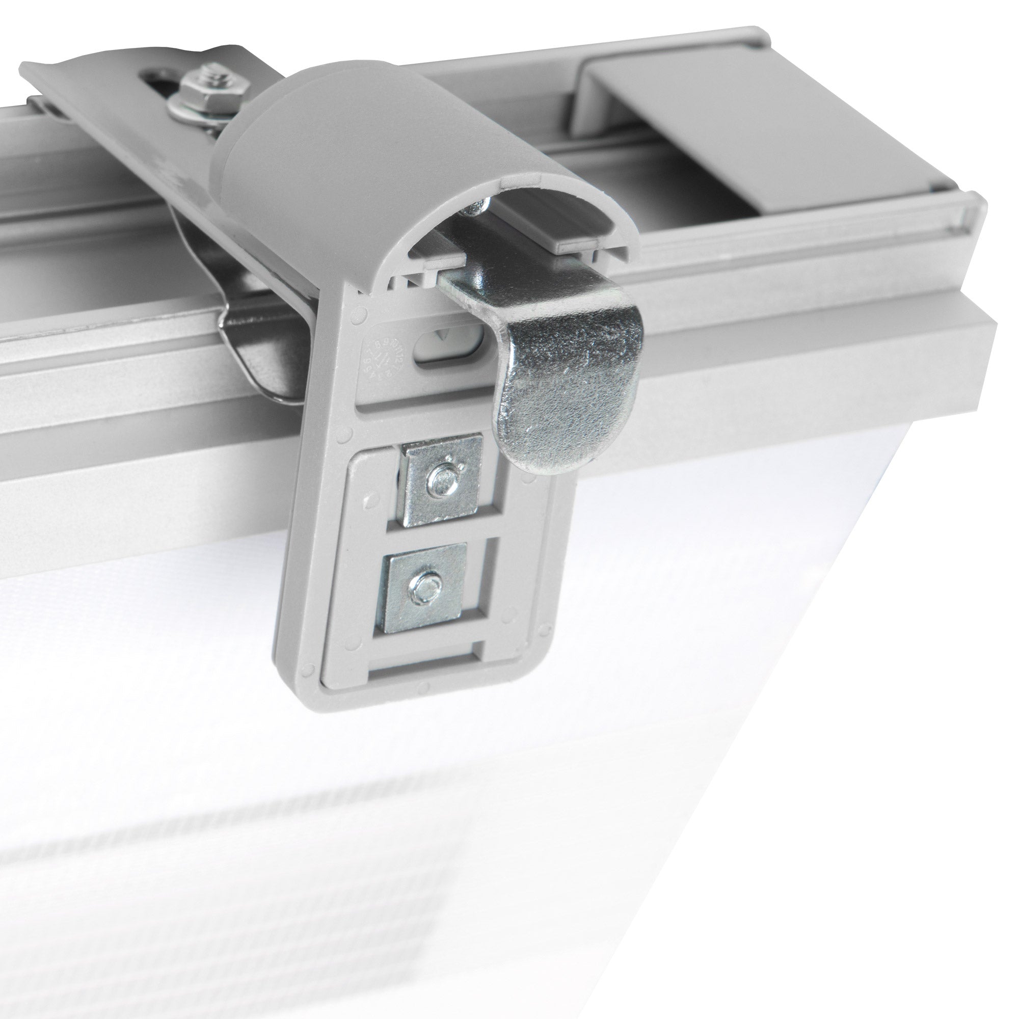 SolDecor DK9 white cassette double blind with clamp fix, easy installation, no drilling required.
