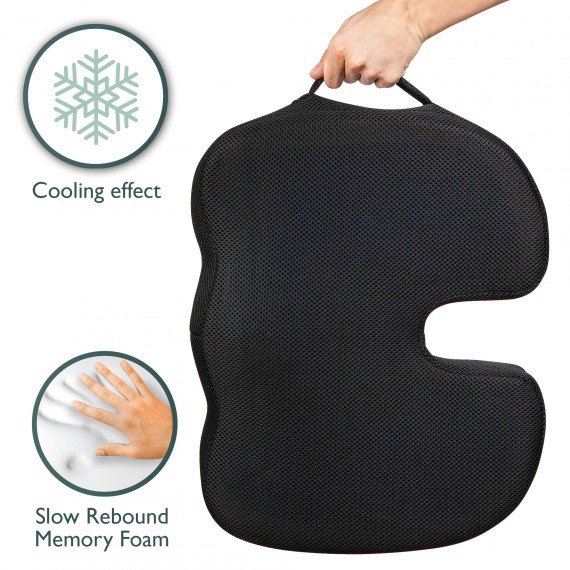 Memory Foam Stuhlkissen Sitzkissen Orthopädisch Ergonomisches Cushion mit  Gel-Schicht Stuhlkissen Rückenschmerzen reduzieren